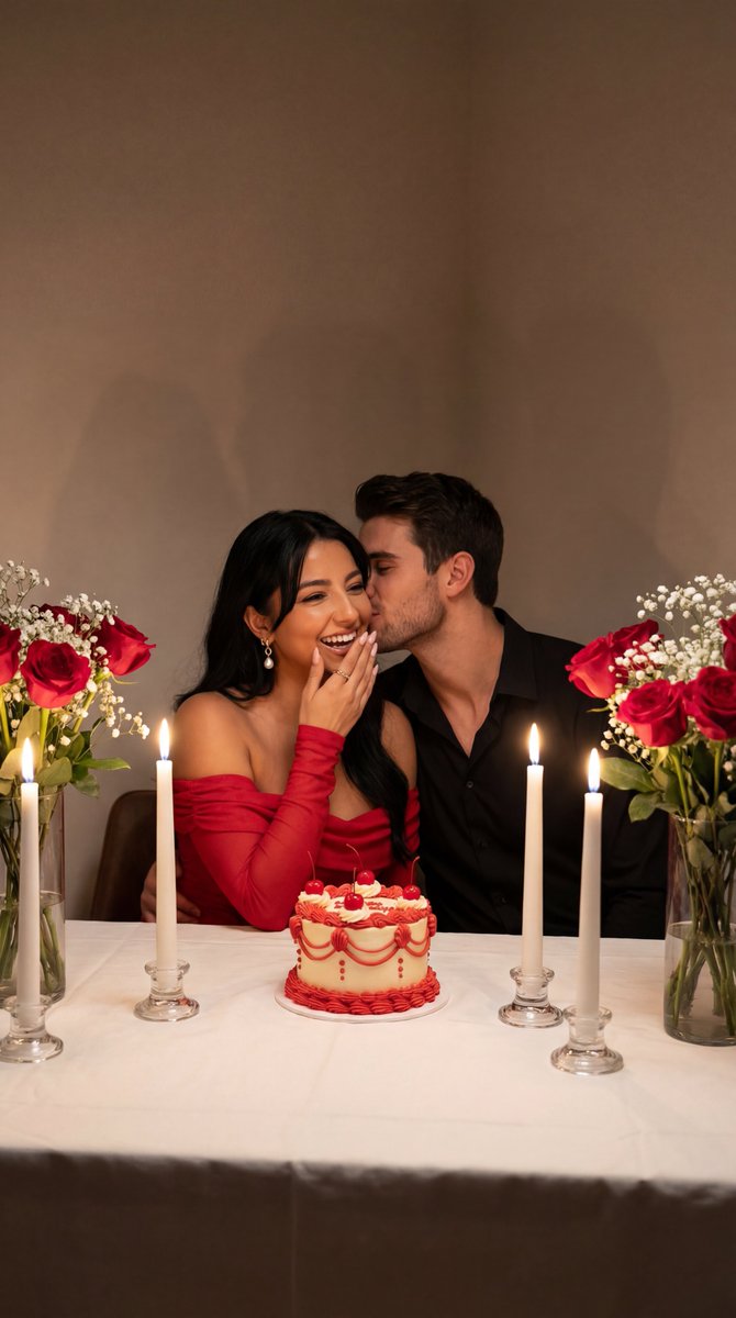 Romantic Candlelight Dinner Couple