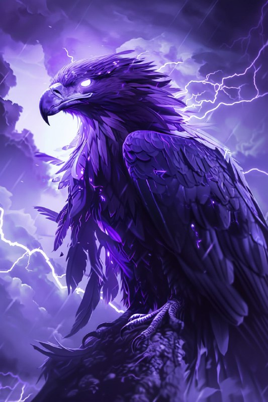 Anime Magical Air God Purple Eagle