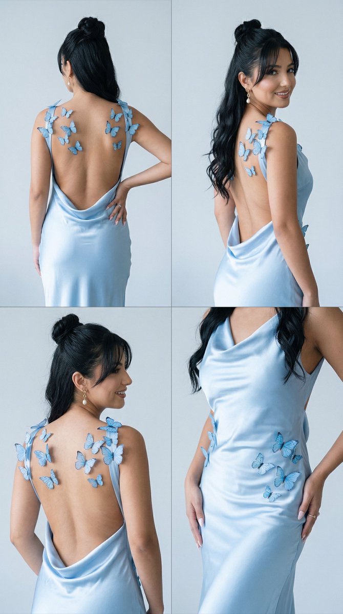 Butterfly Satin Couture Editorial