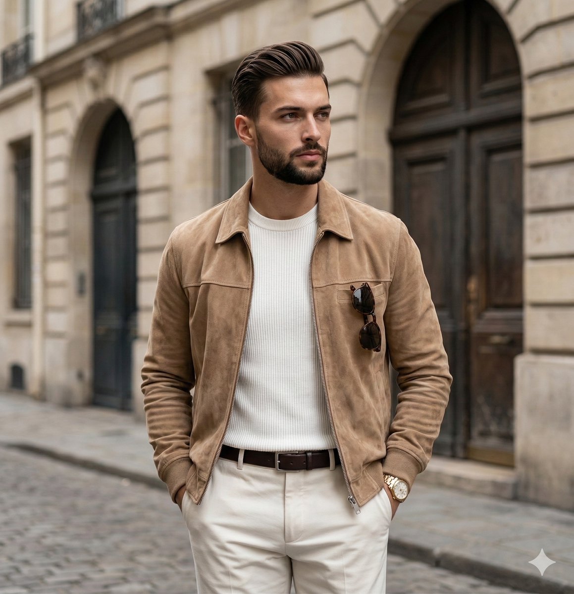 Quiet Luxury Menswear Editorial Portrait
