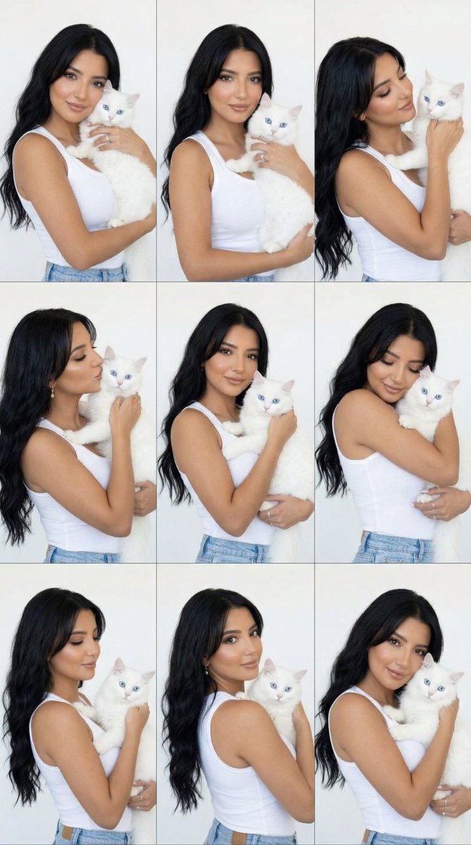 Beauty & Cat Editorial Grid