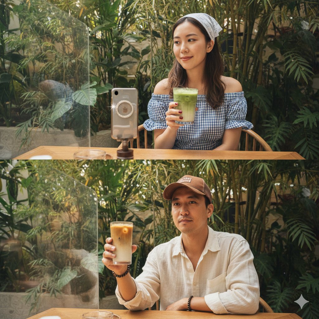Cafe Diptych iPhone Portrait