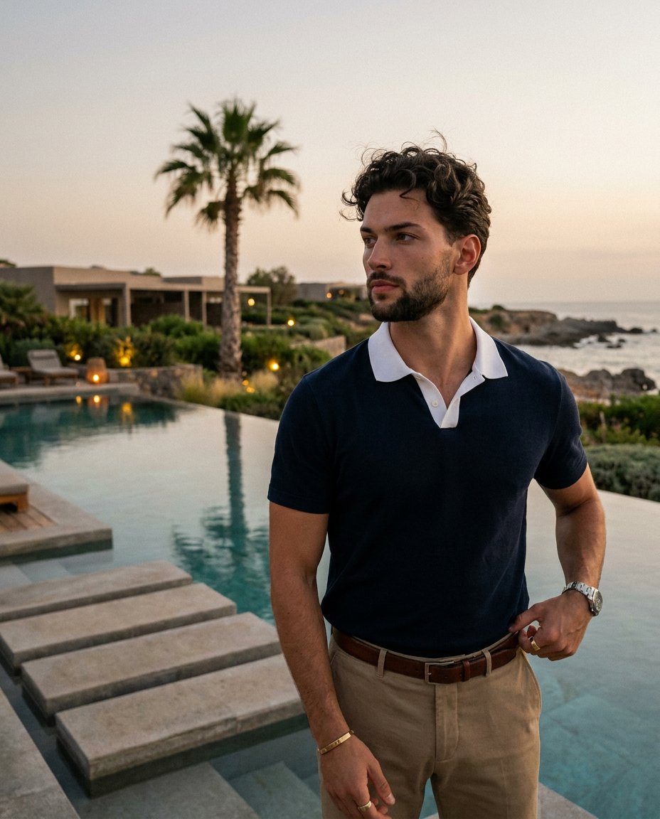 Luxury Resort Editorial Portrait Twilight