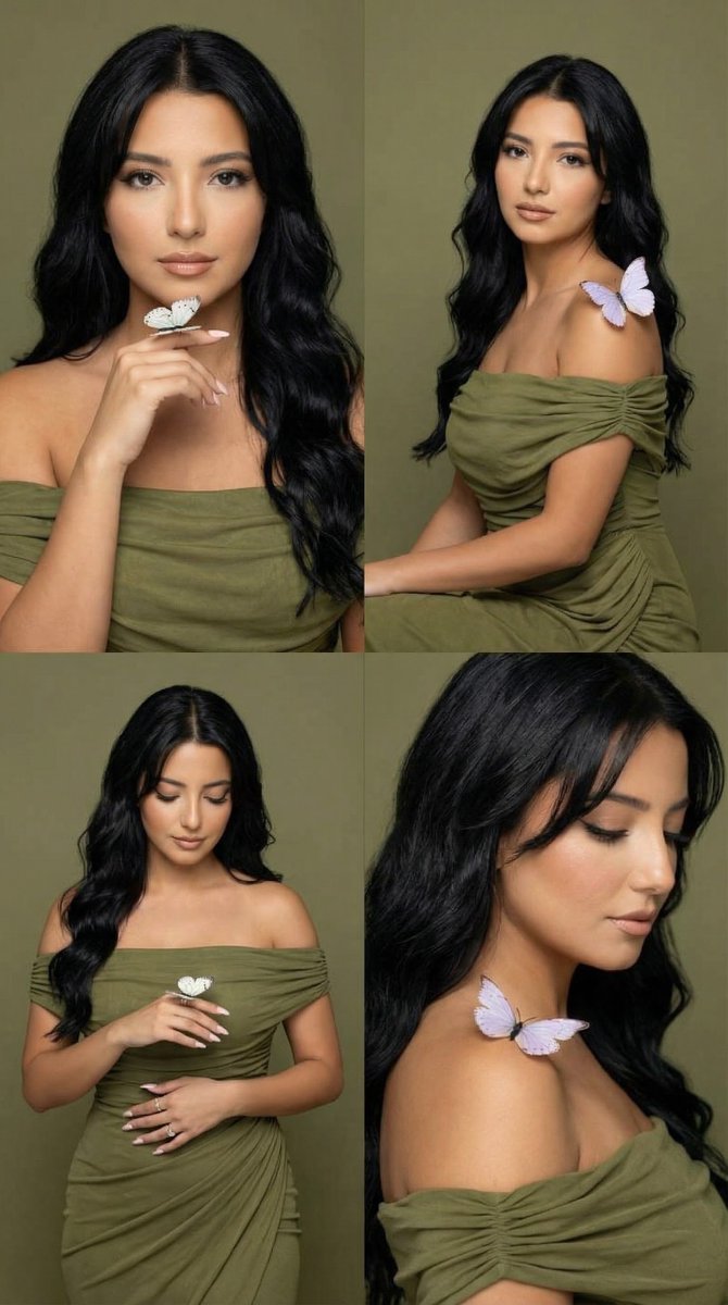 Olive Butterfly Fashion Editorial