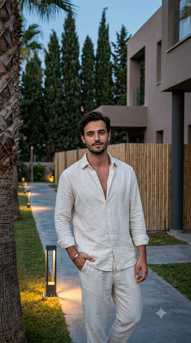 Elegant Mens Fashion Resort Portrait