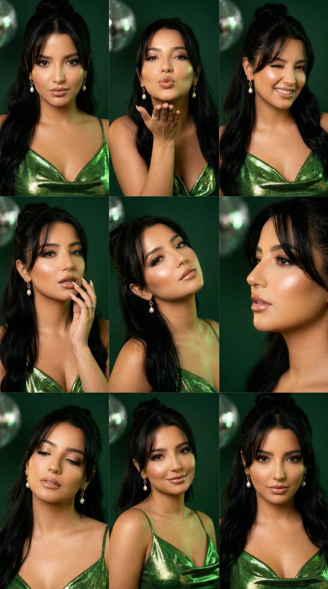 Green Disco Feminine Editorial Grid