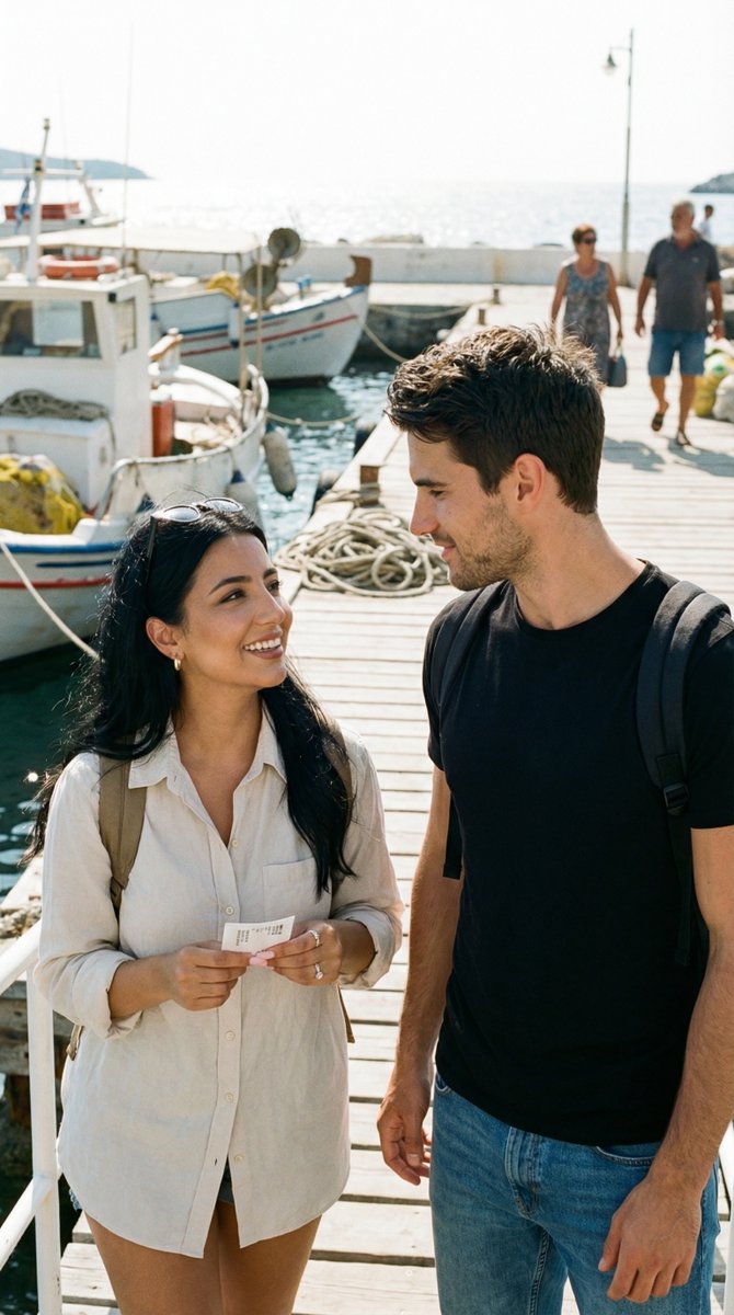 Aegean Harbor Candid Arrival