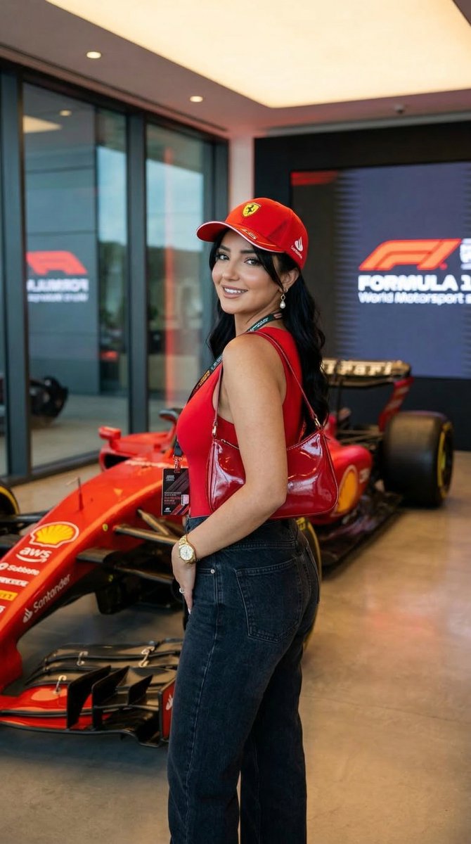 Red Racing Glamour Portrait