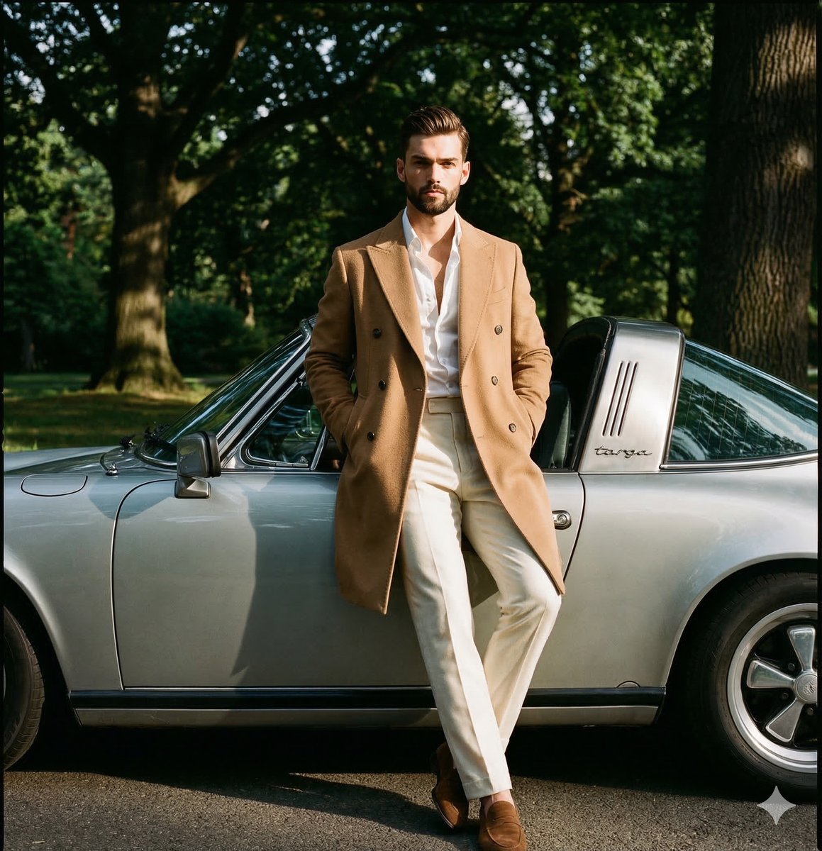 Gentleman with Vintage Porsche Targa