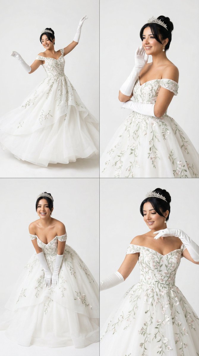 White Princess Ballroom Editorial Grid