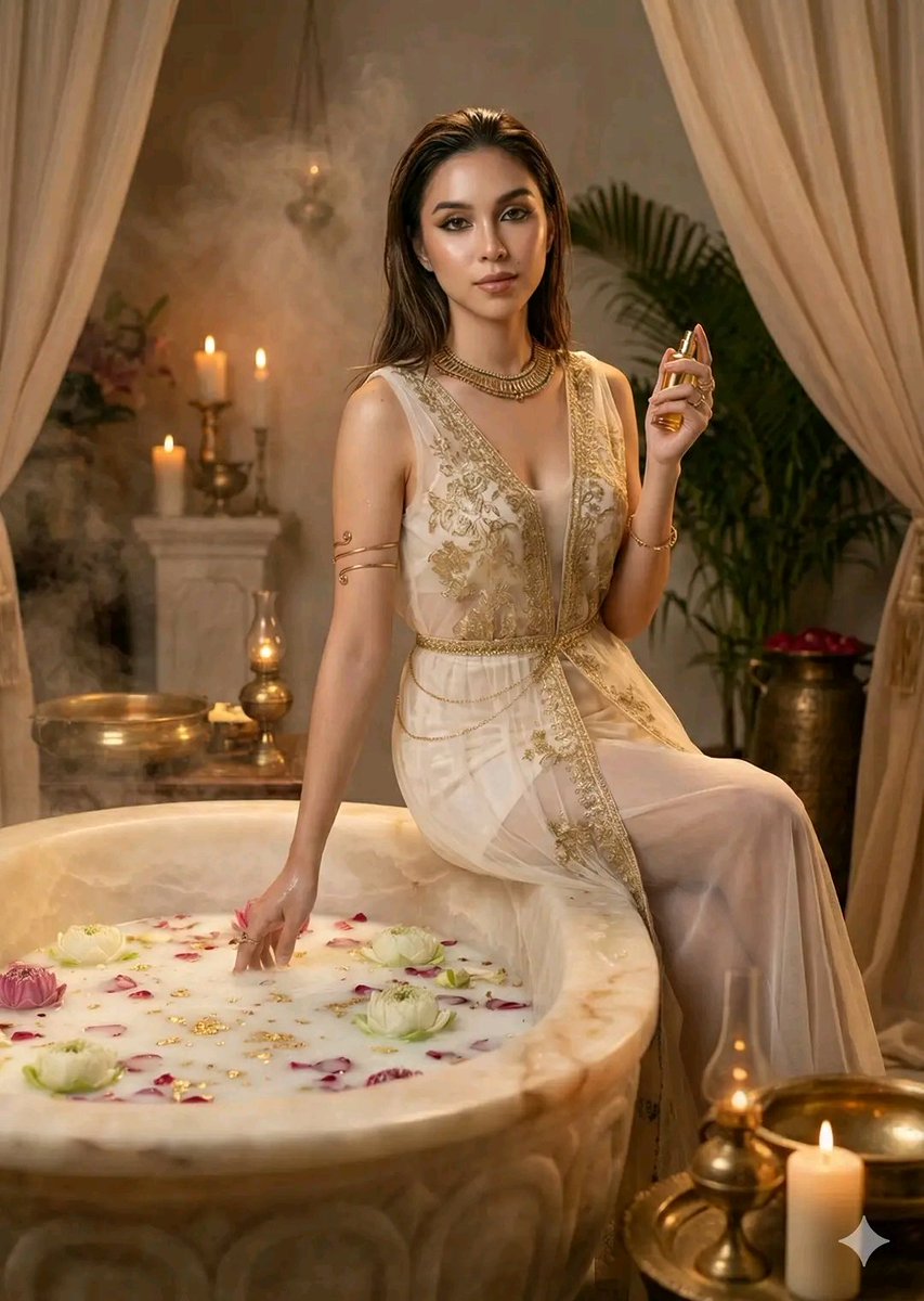 Modern Cleopatra Luxury Bath Portrait