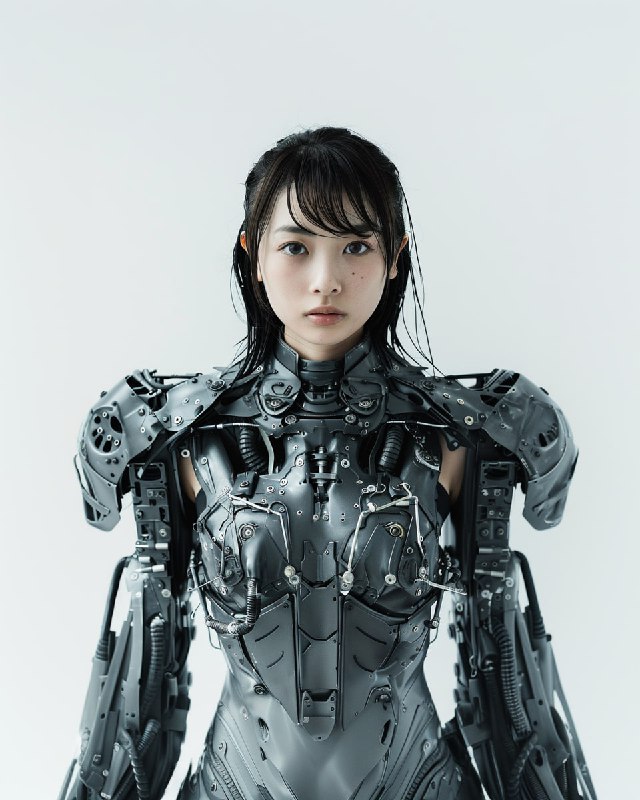 Japanese Cyborg Girl in Combat Armour