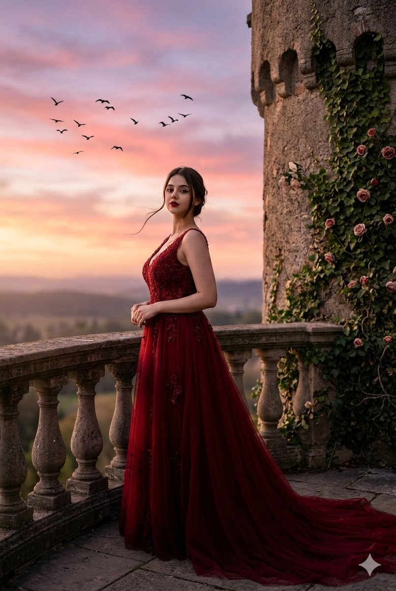 Castle Rose Princess AI Portrait Edit