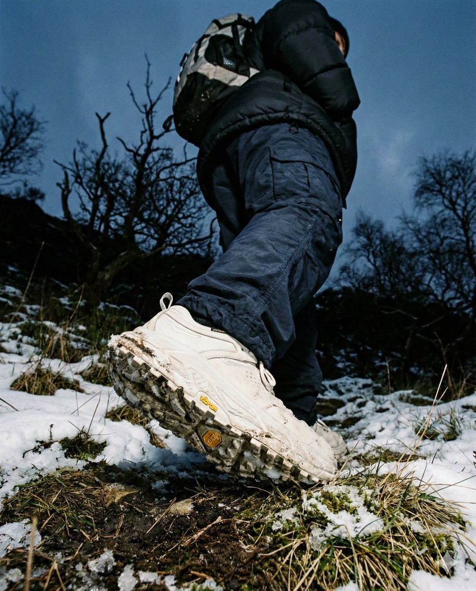 Dark Gorpcore Hiking Boot Shot