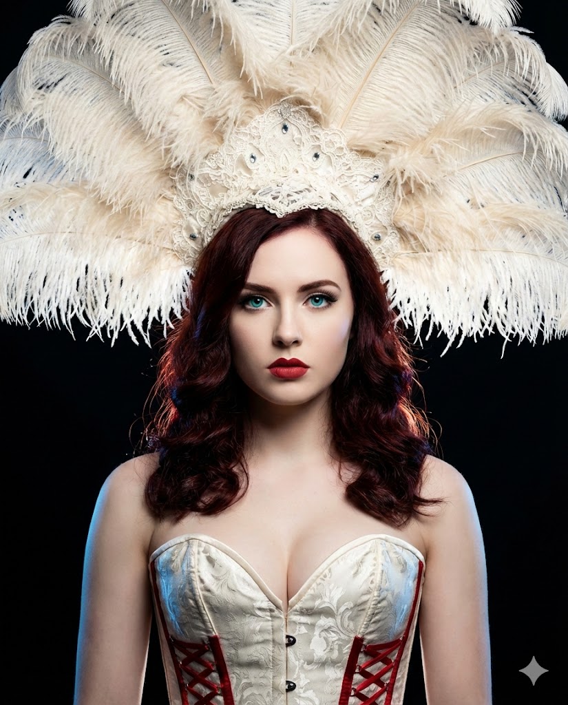 Dramatic Neo-Baroque Burlesque Portrait