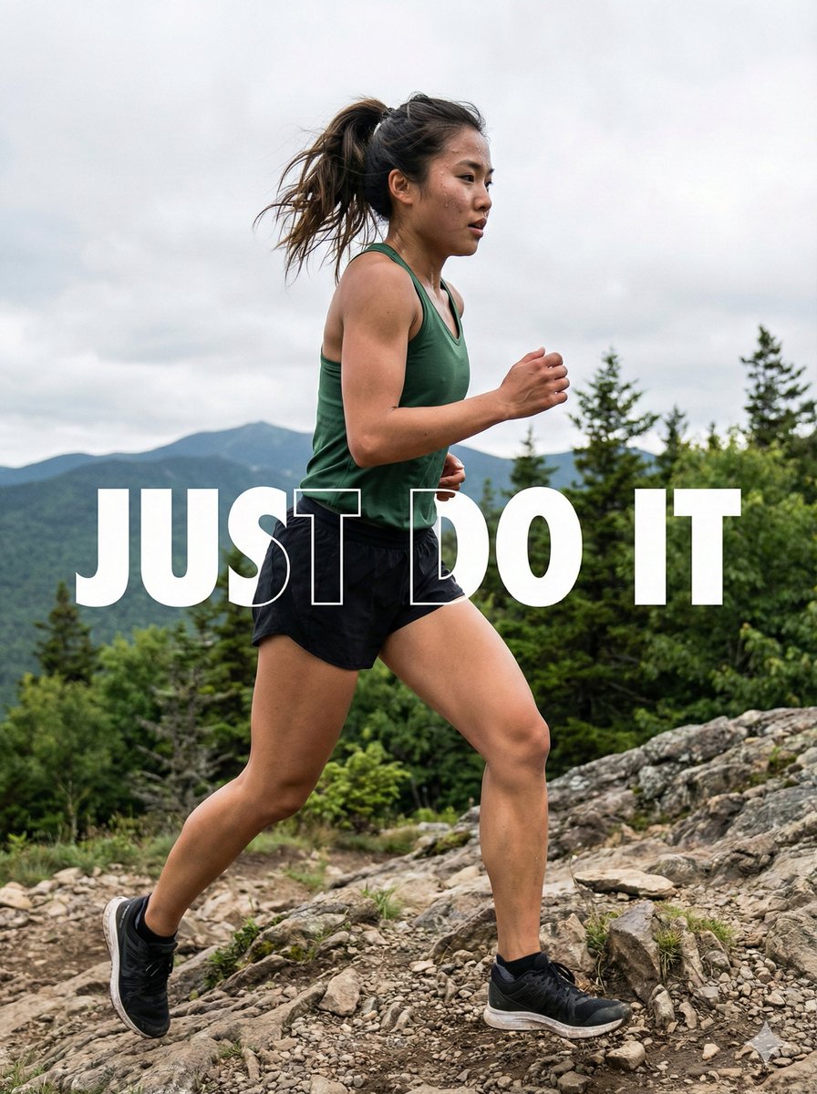 Trail Runner Conquering Mountains