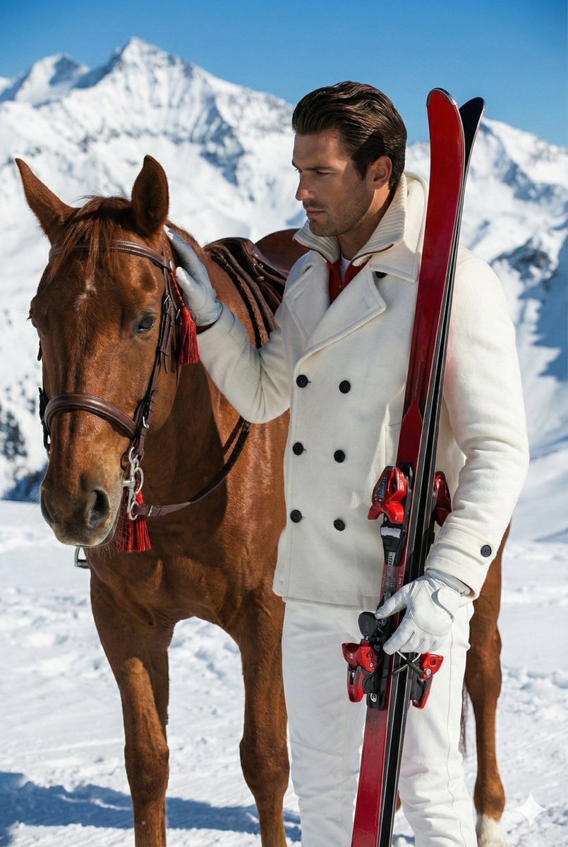 Alpine Luxury Rider Portrait