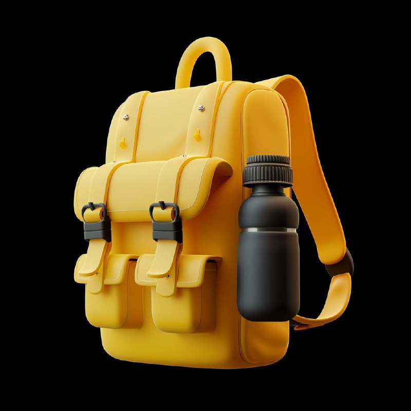 Pixar Style Camping Backpack Icon