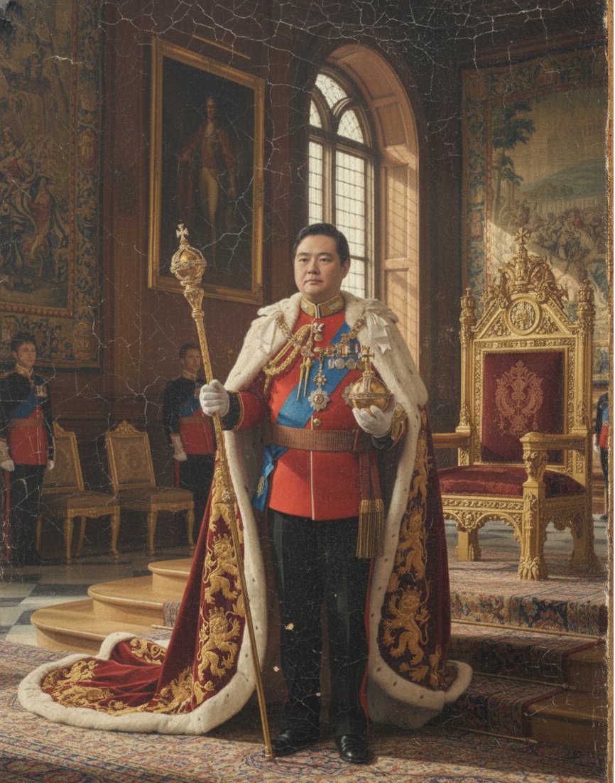 Regal King Oil Portrait