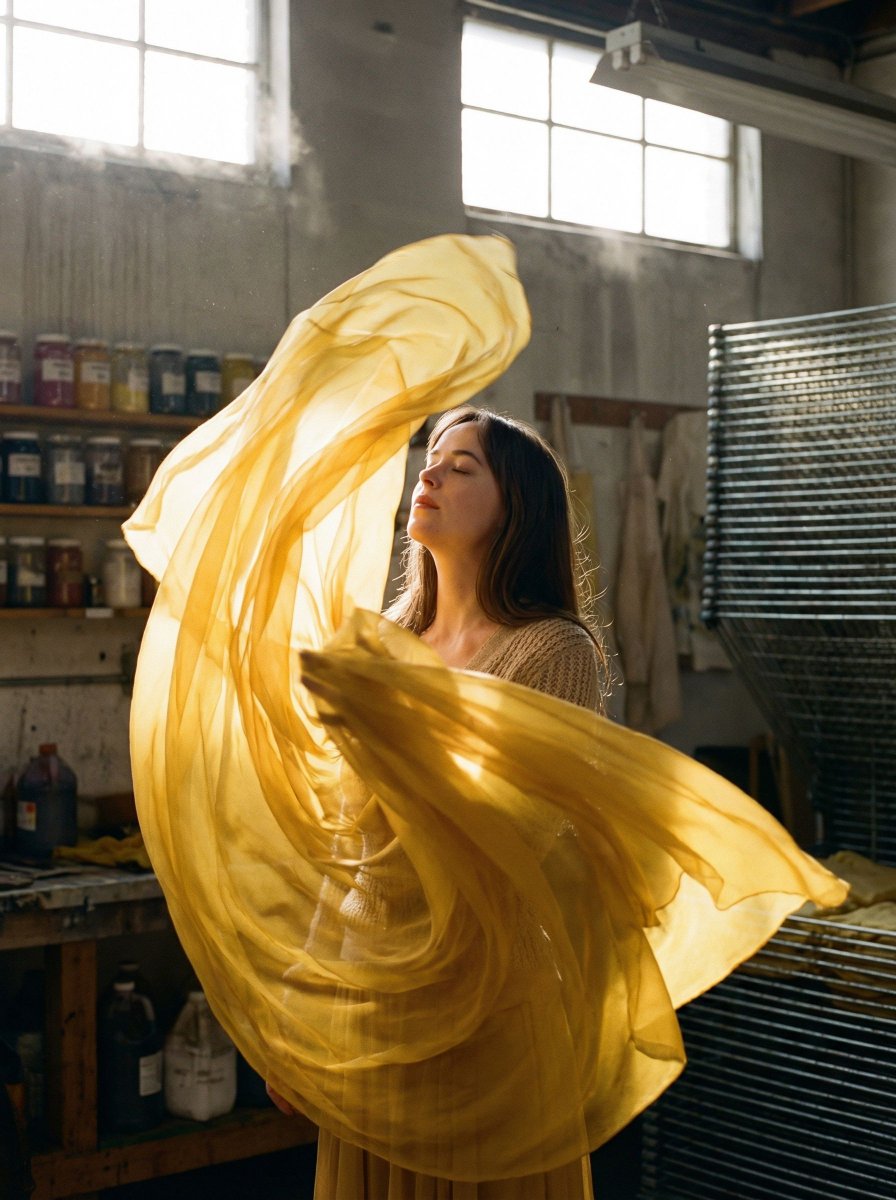 Saffron Silk Storm Portrait