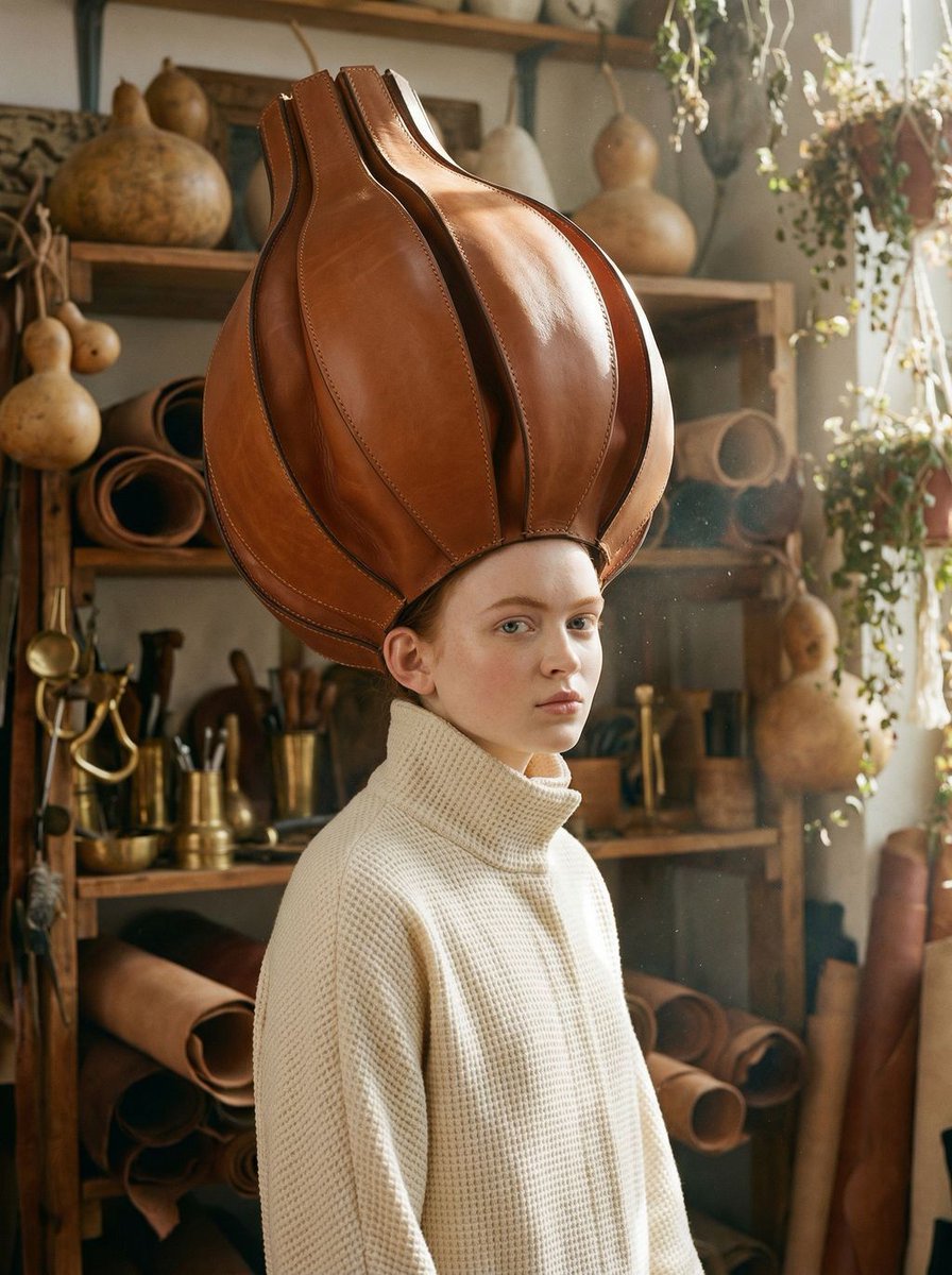 Surreal Leather Bulb Headdress