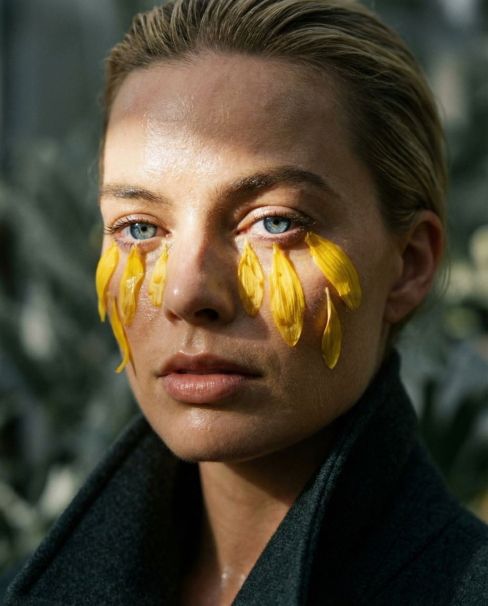 Organic Melancholy Macro Portrait Art