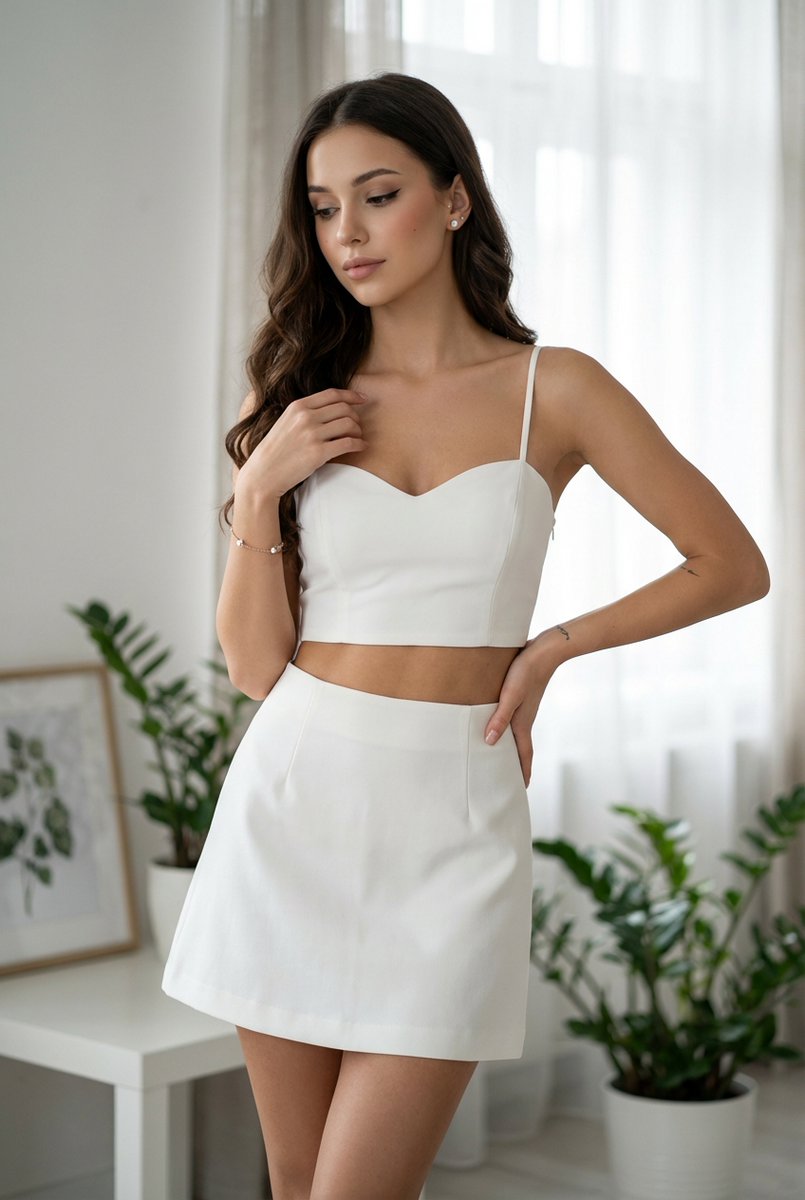 White Outfit Fashion Portrait