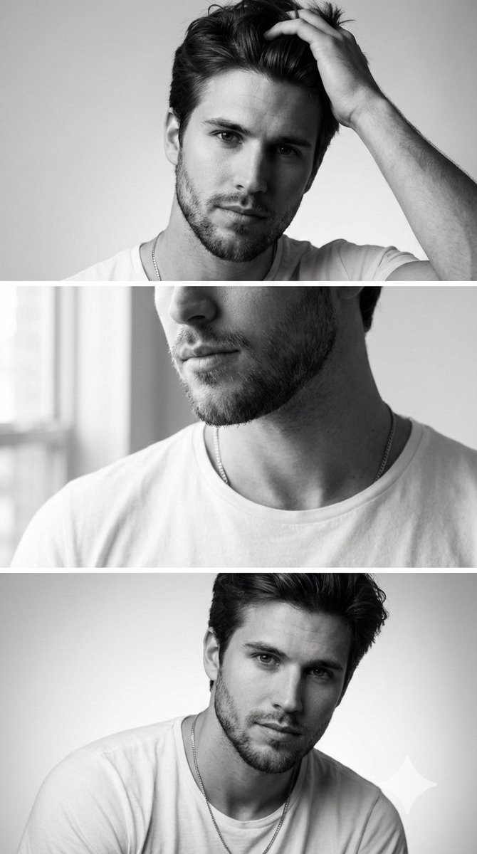 Minimalist Monochrome Male Fashion Editorial
