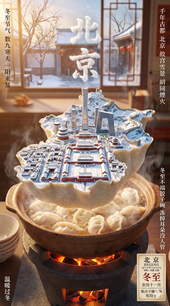 Winter Solstice Food Miniature City Art