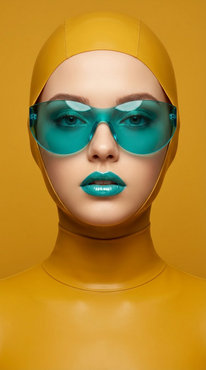 Retro Futuristic Pop Fashion Model
