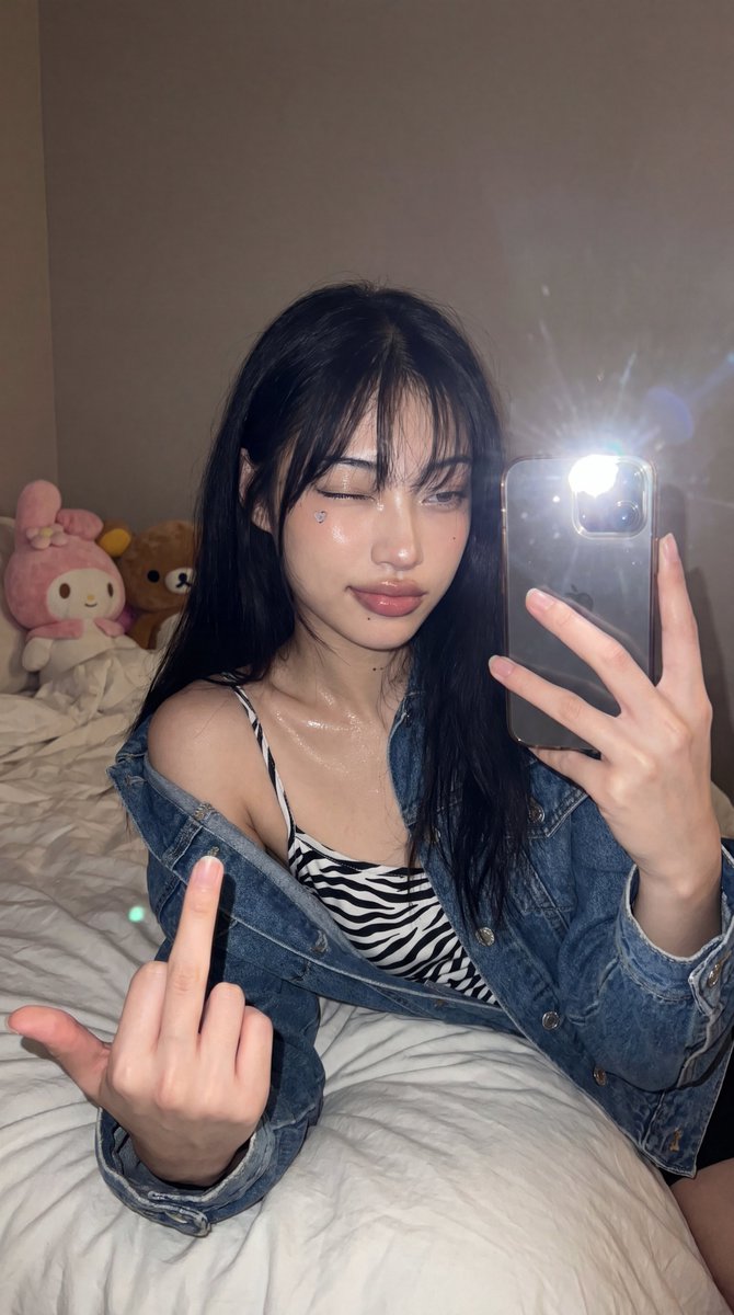 Playful Wink Selfie Girl