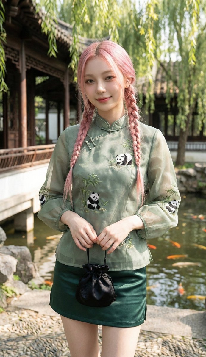 Chinese Garden Portrait Beauty