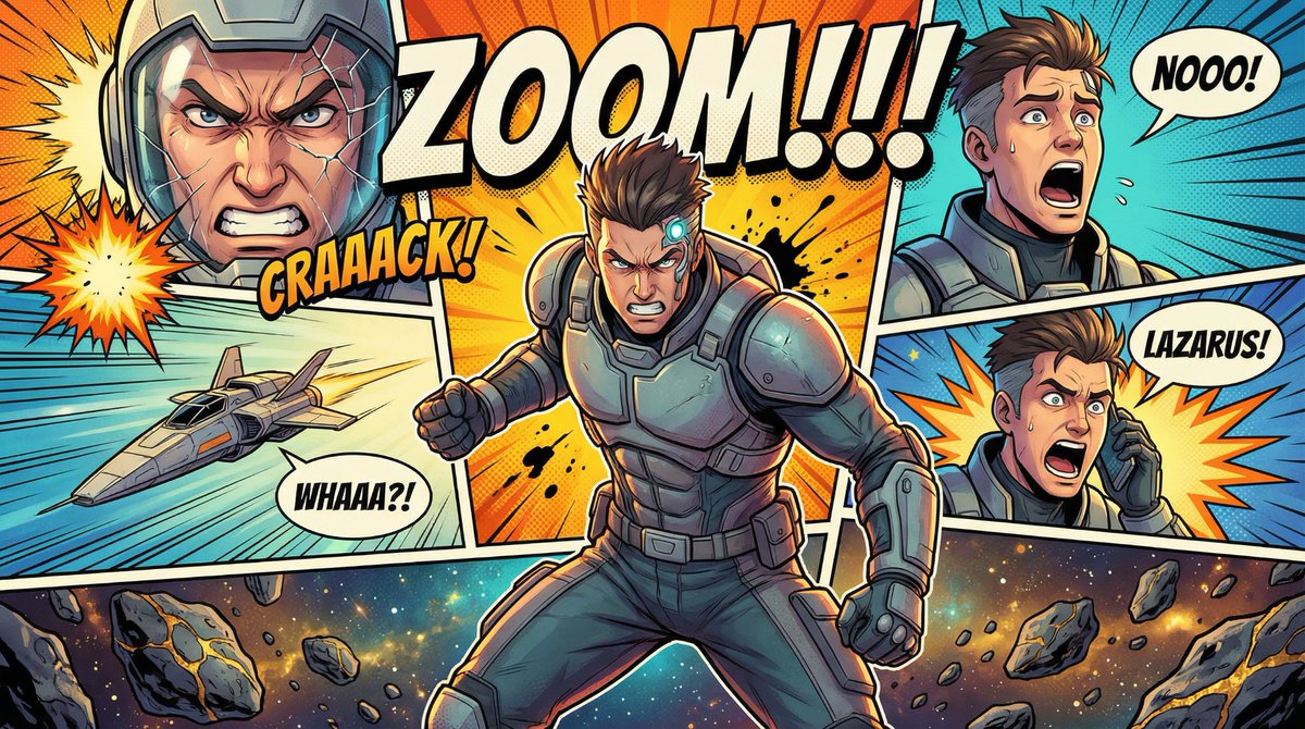 Dynamic Sci-Fi Comic Poster