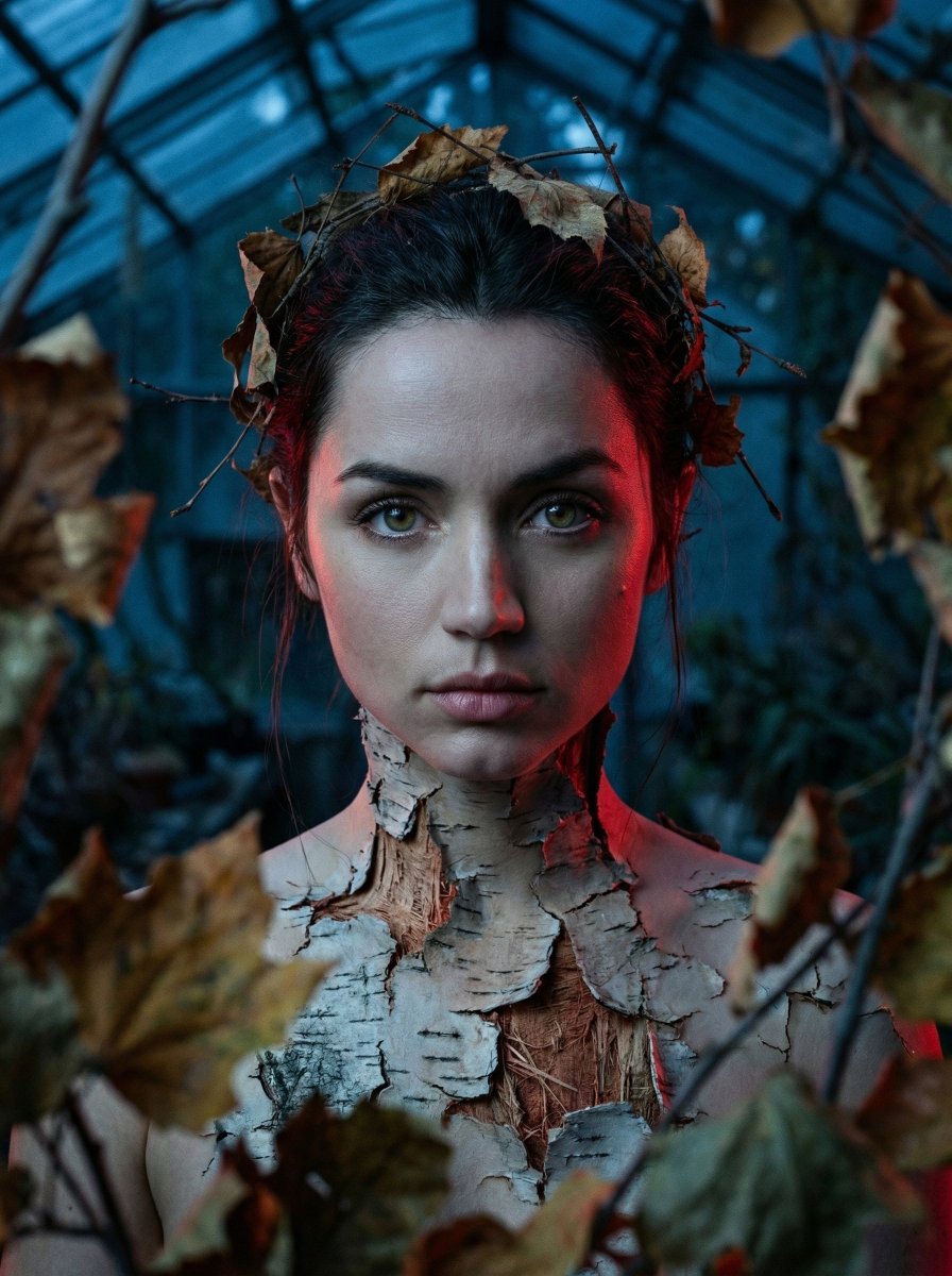 Surreal Bark Warrior Fashion Portrait