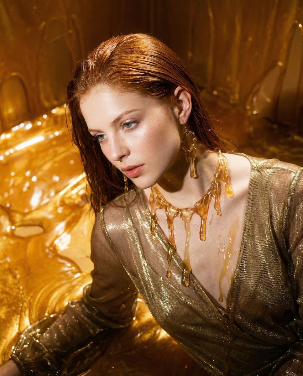 Molten Gold Fashion Portrait