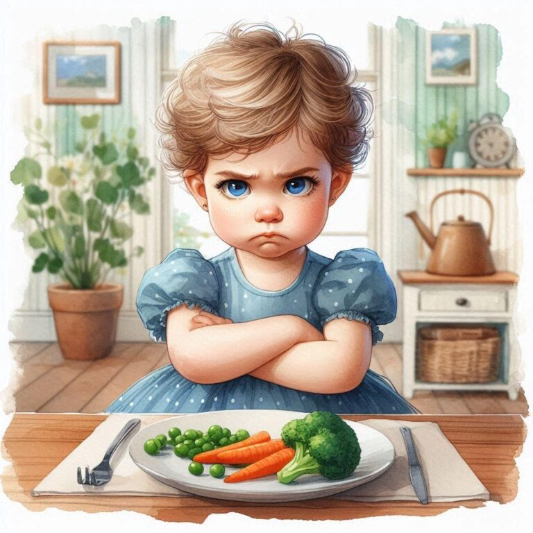Whimsical Watercolor Toddler in Farmhouse Kitchen