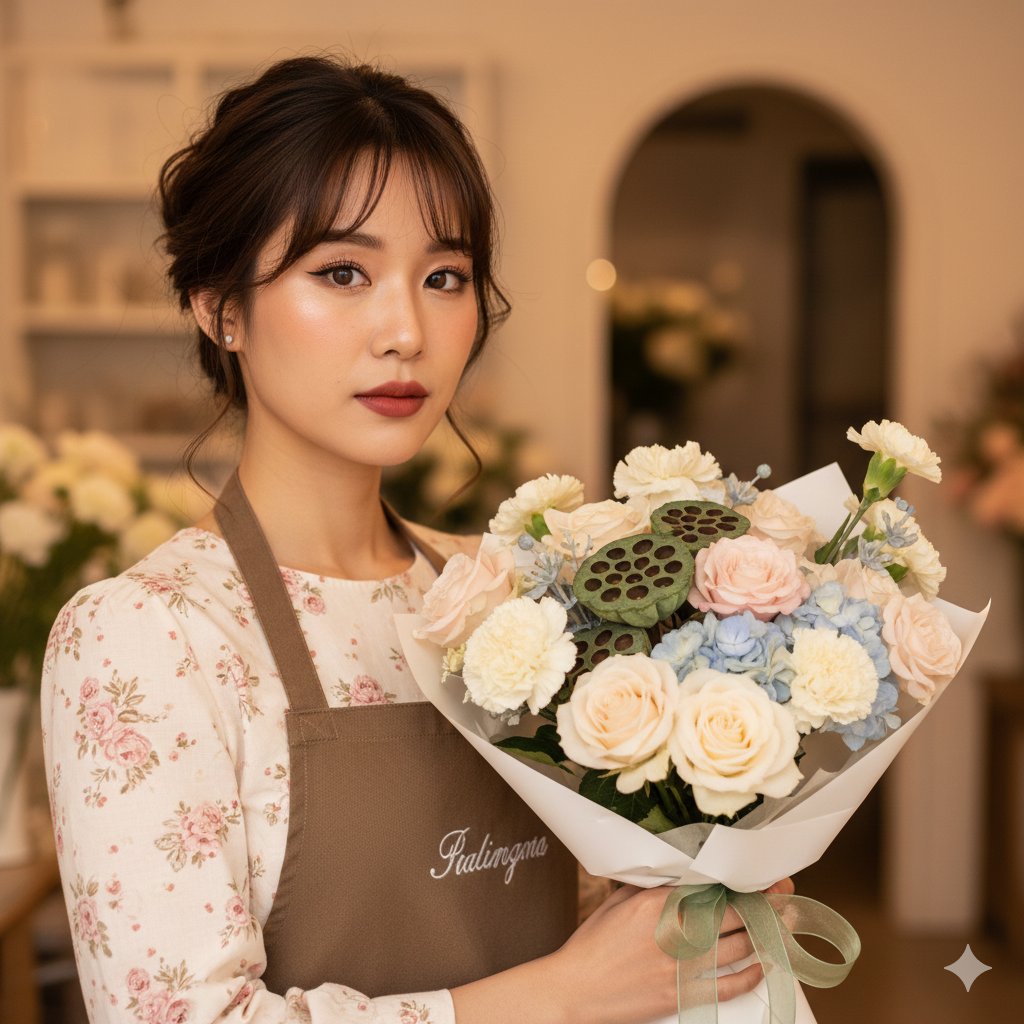 Dreamy Florist Portrait Glow