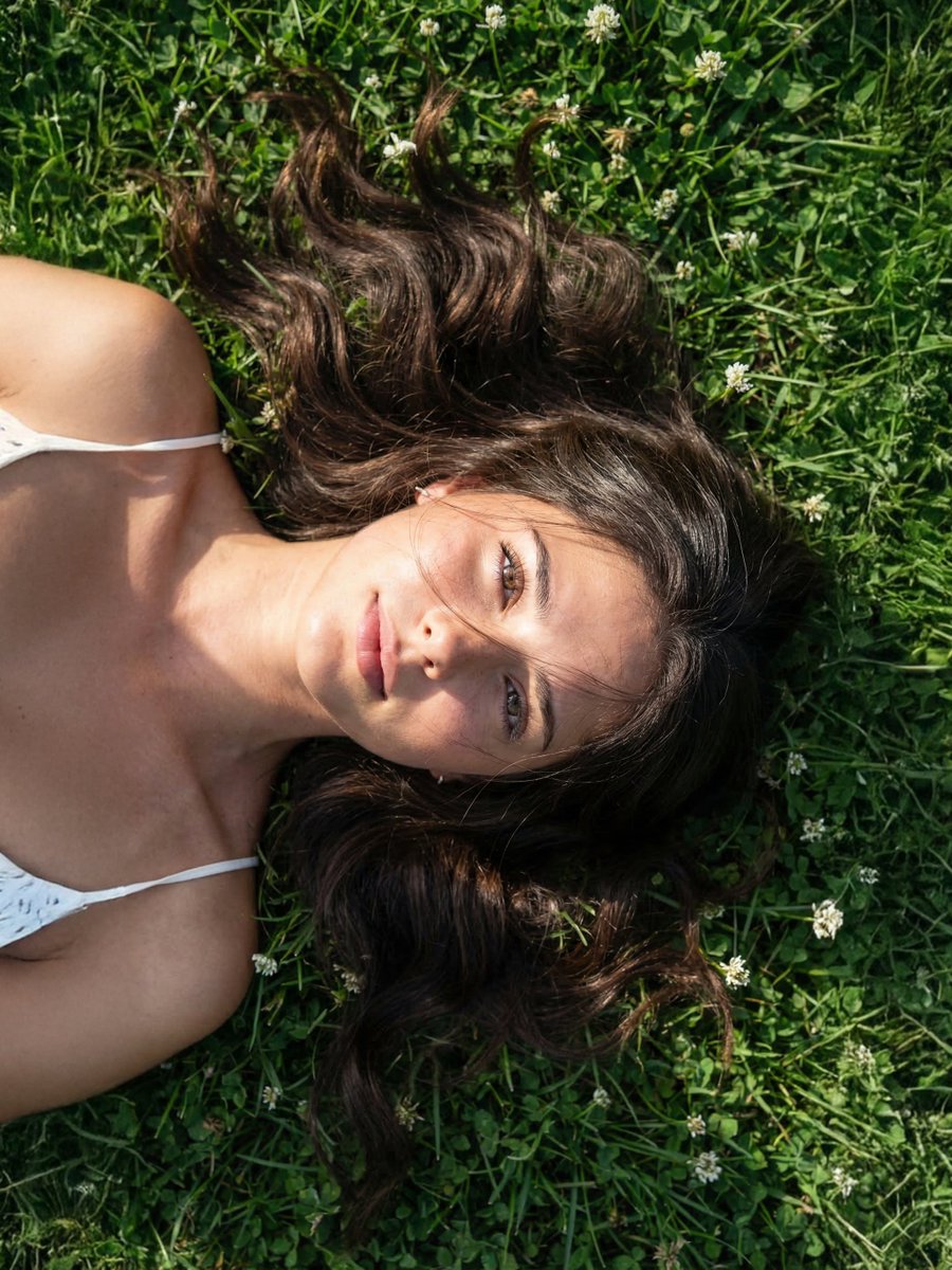 Sunlit Grass Portrait Close-Up
