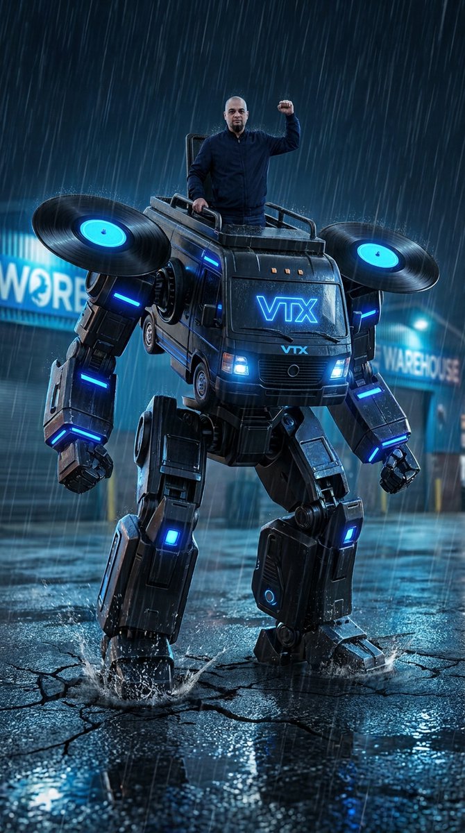 Neon Mecha Rainy Night