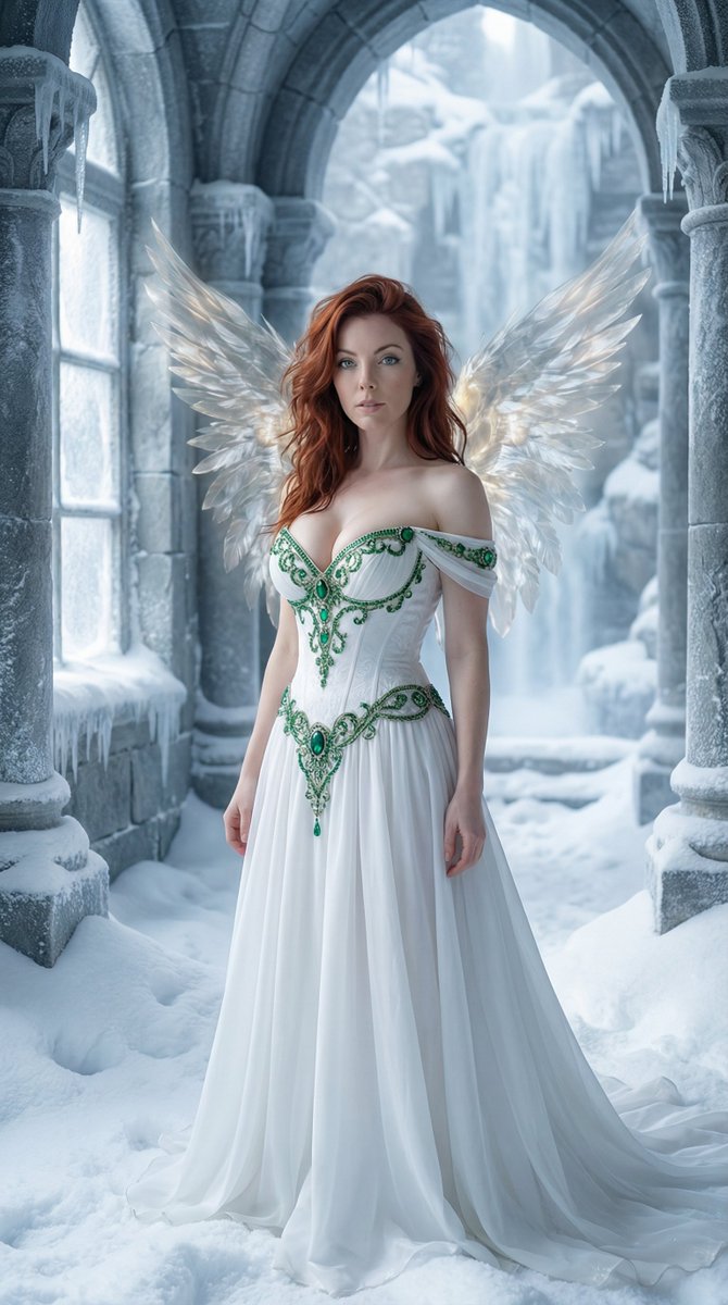 Frozen Angel in Gothic Arch