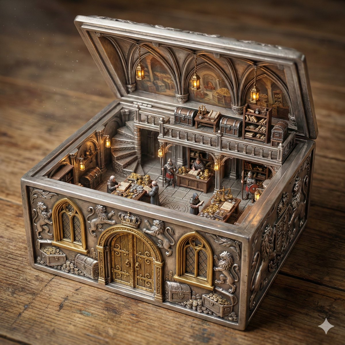 Ornate Royal Treasury Box Diorama