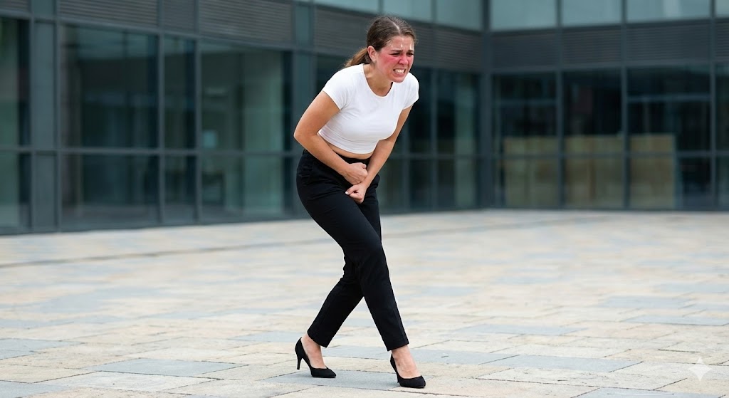 Desperate Bladder Walk: Urgent Struggle