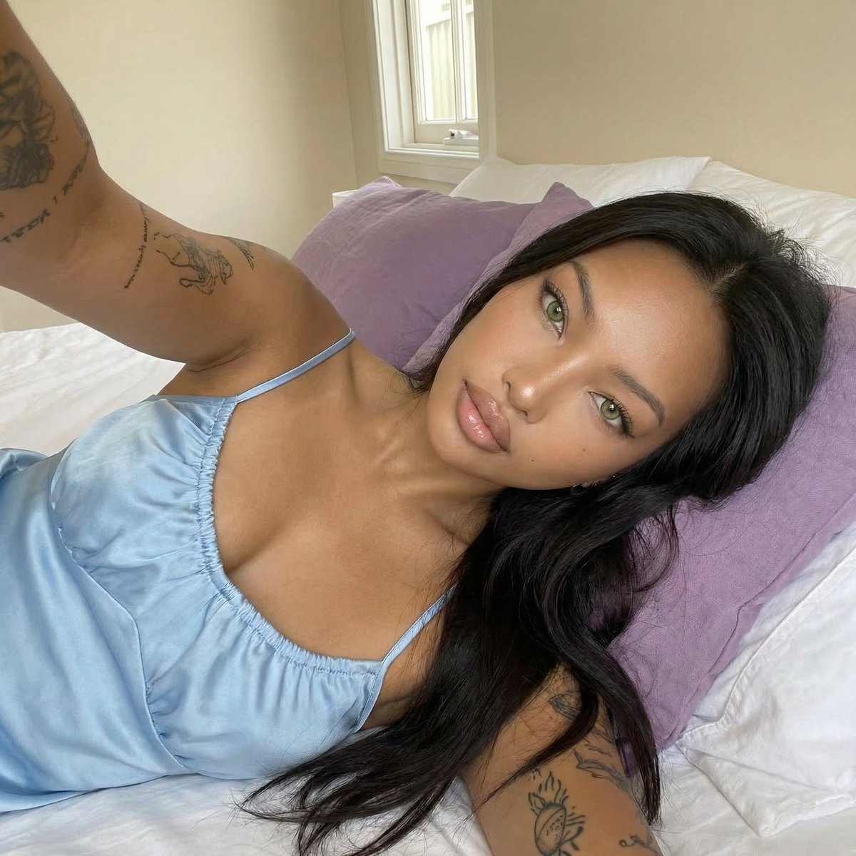 Intimate Cozy Morning Bedroom Selfie