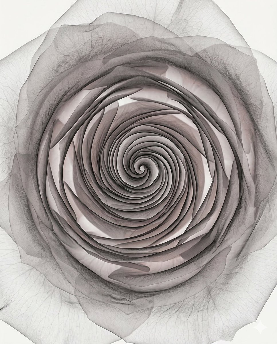 Rose X-Ray Central Vortex Art