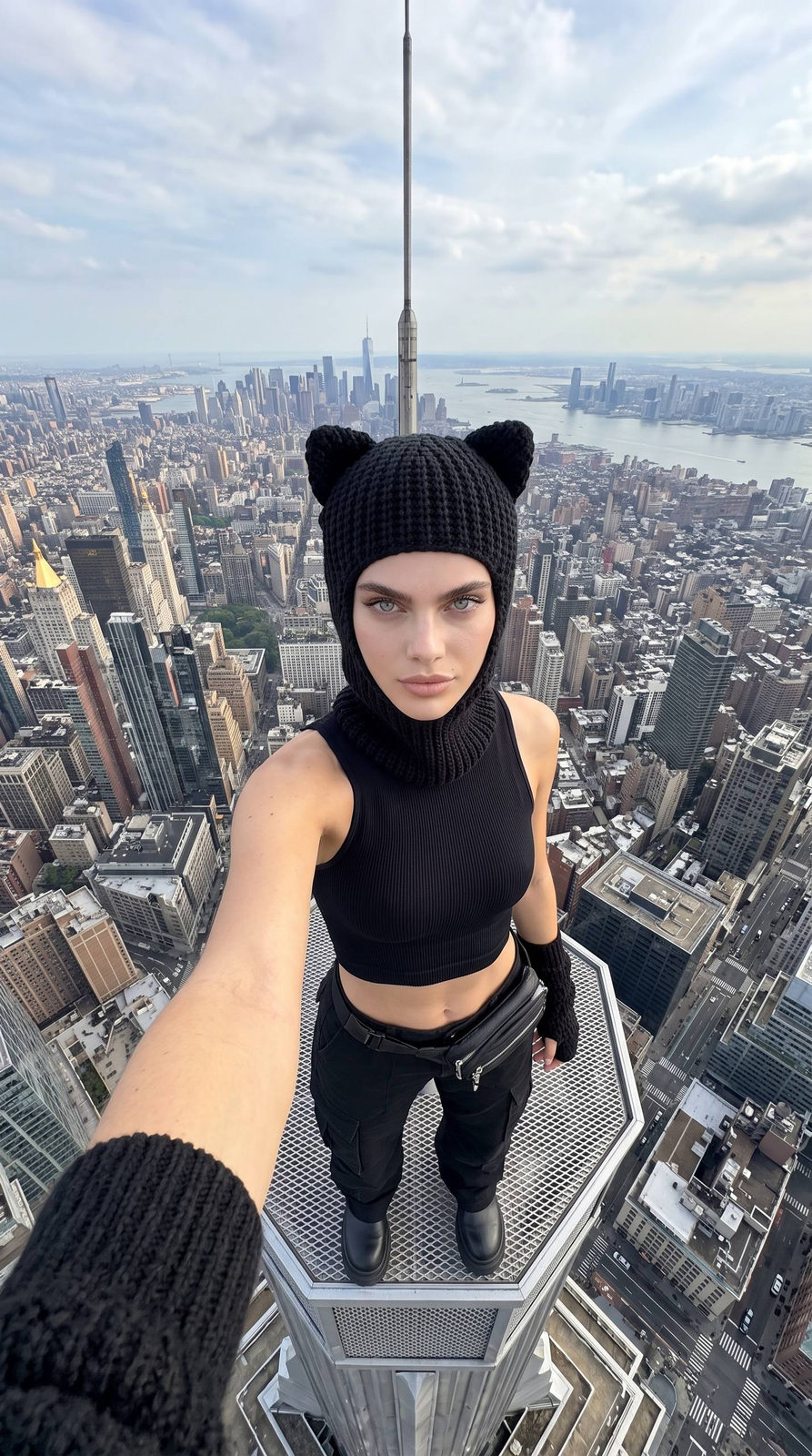 Cat-Ear Balaclava Spire Selfie NYC