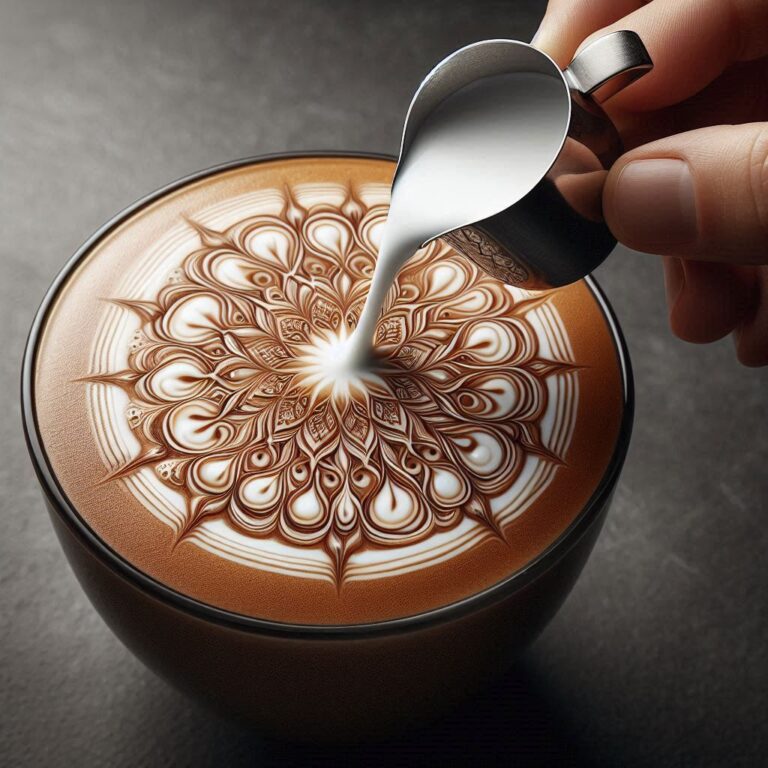 Beautiful Zentangle Latte Art Pattern