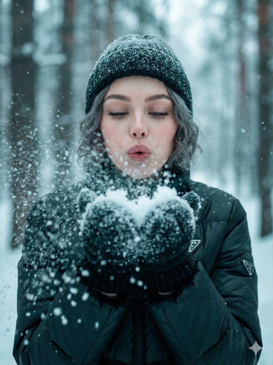 Ultra-Realistic Winter Snow Portrait