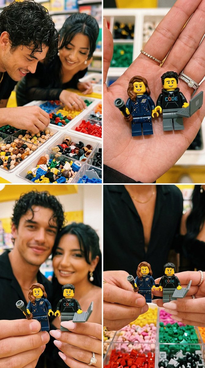 Custom LEGO Couple Date Collage