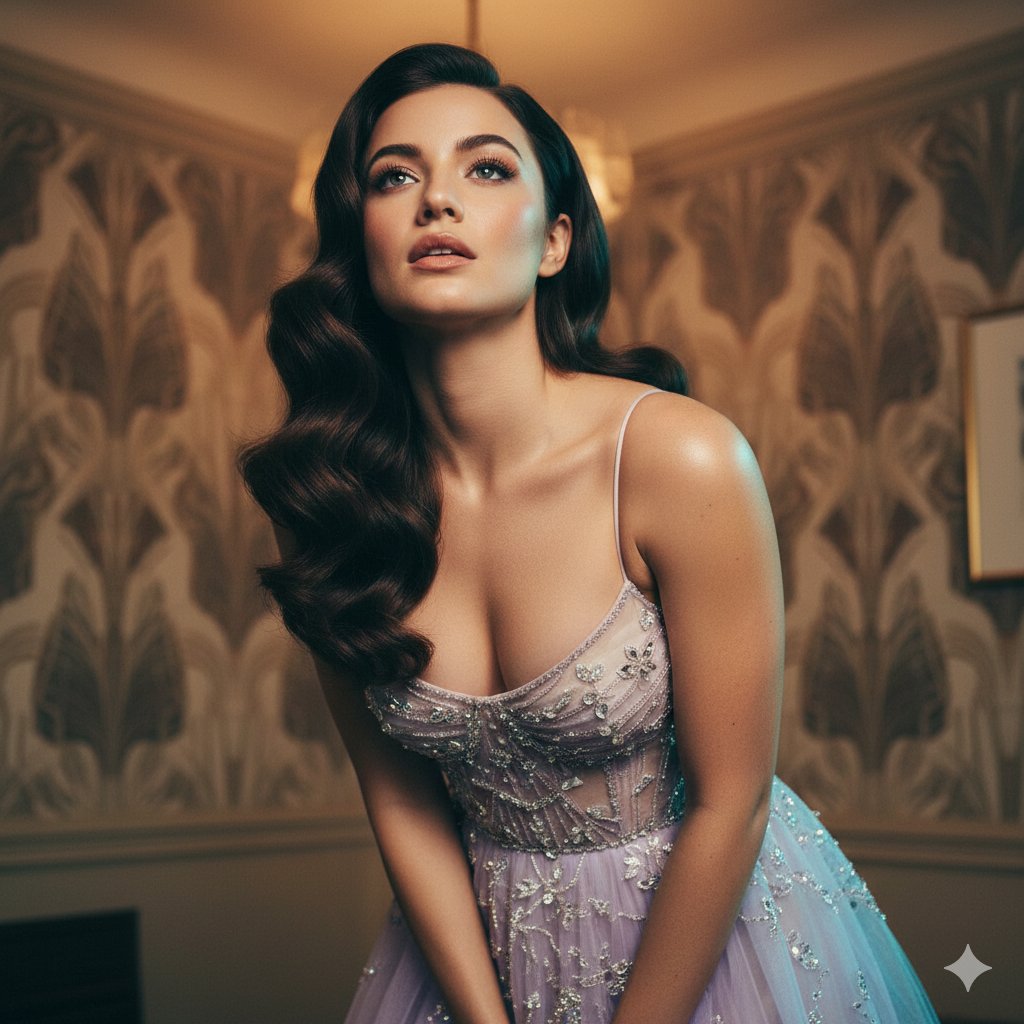 Lavender Couture Glamour Portrait