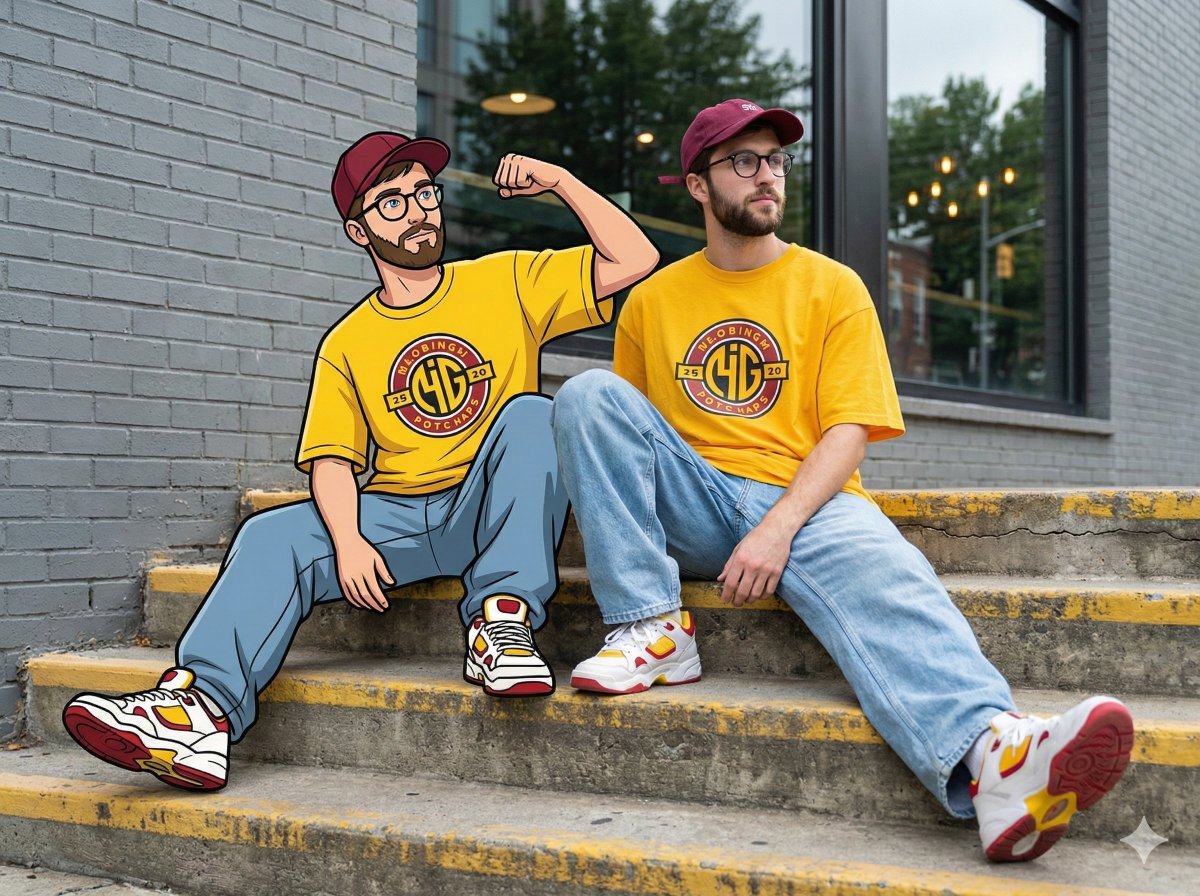 Real-Cartoon Twin Street Portrait